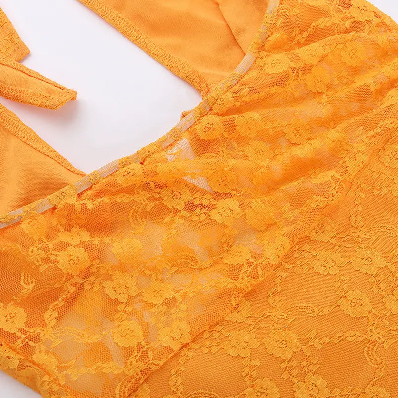 Sizzle this Summer with Lingerie Hut’s Backless Lace V-Neck Dress