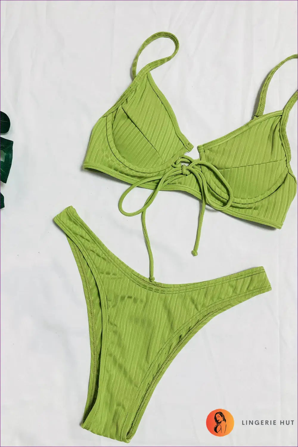 Multi Tie-Front Bikini with Twisted Bandeau Top - Sunlit Escape