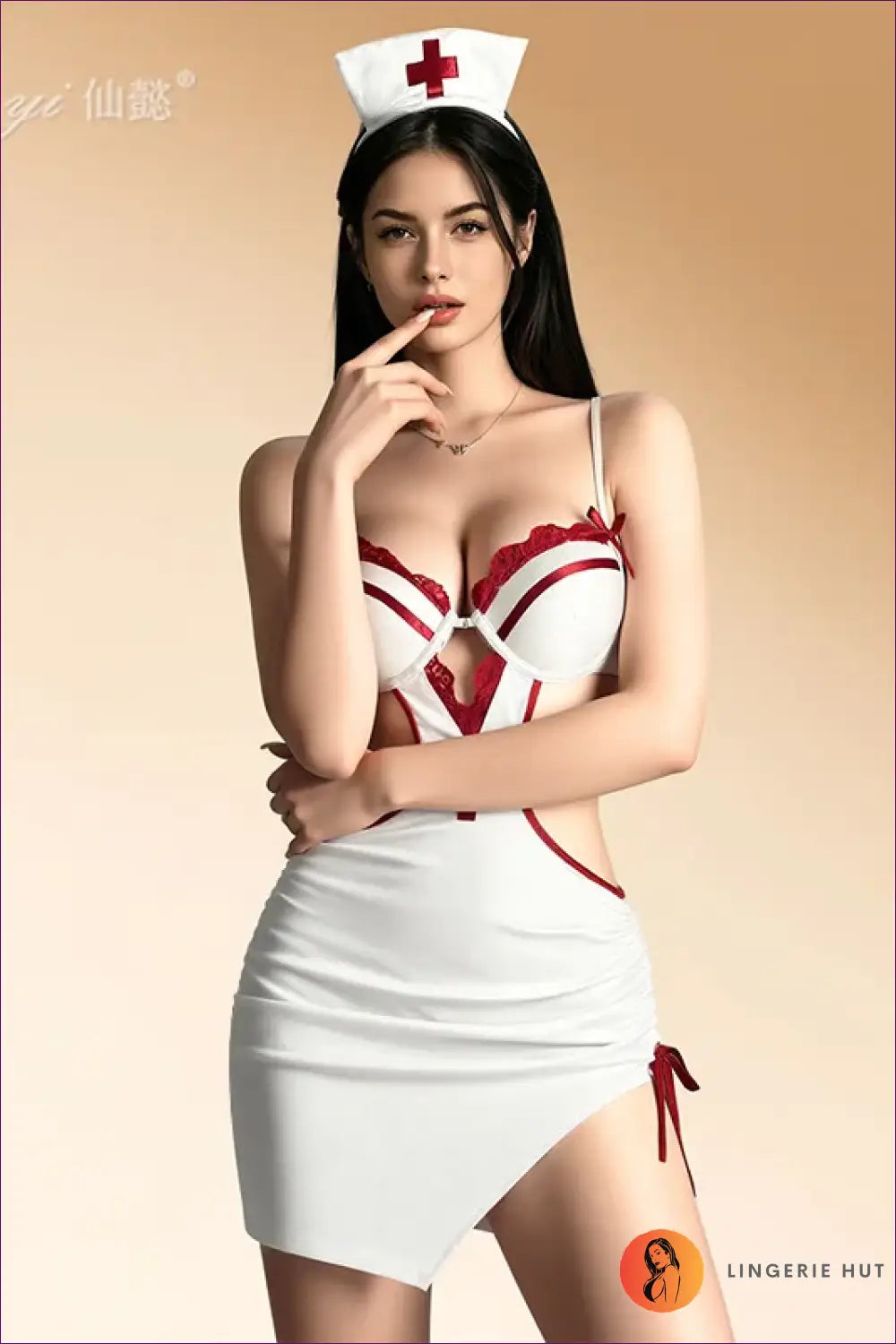 Halter Nurse Costume with Cut-Out Sides - Private Luxury