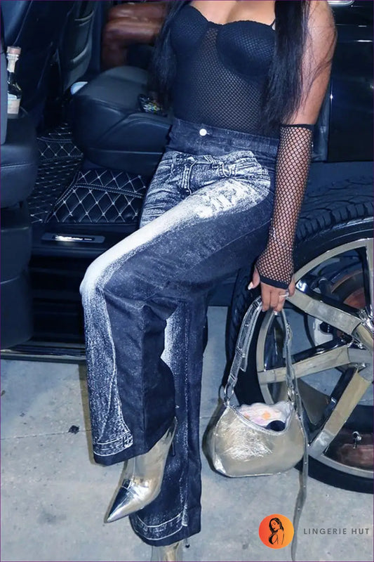 Abstract Print Wide Leg Jumpsuit - Effortless Everyday Cool - Pants - Lingerie Hut - All Season • Boho • Casual