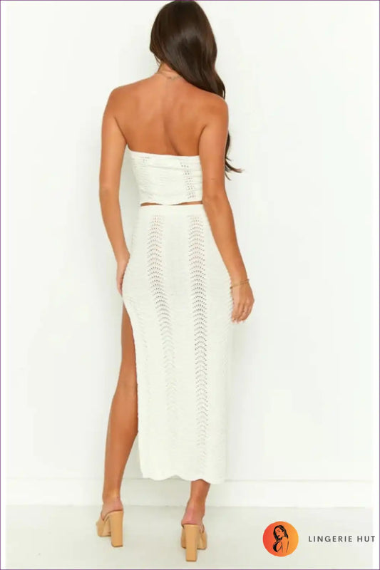 Discover The Ultimate Seductive Ensemble – Our Alluring Cutout Split Co-ord Set! Unleash Your Sexy Elegance