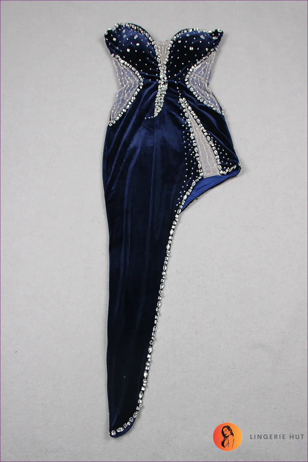 Beaded Asymmetric Midi Dress - the one They’ll Ask About - Xs / Navy Blue - Dresses - Lingerie Hut - A-line • All