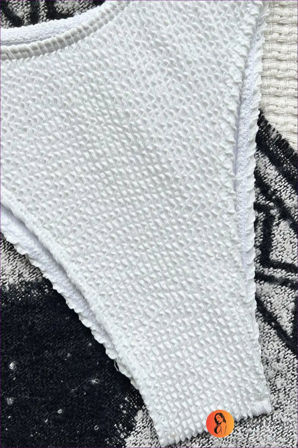 Asymmetric Cutout Bikini with Textured Fabric for Poolside Drama Beachwear, Bikini, Cutout, just In, Summer