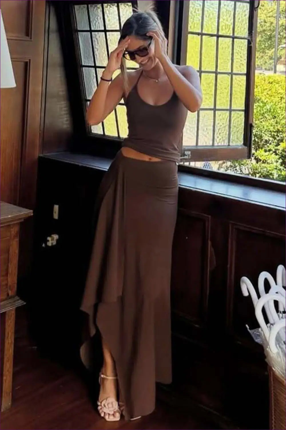 Asymmetric Maxi co Ord Set - Effortless Summer Luxe - Lingerie Hut - A-line • Boho • Casual • Dress