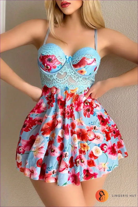 Floral Babydoll Nightgown - Effortless Romance at Home - Lingerie Hut - Boudoir • Casual • Everyday