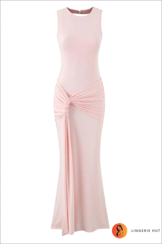 Backless Maxi Dress with Ruched Detail for Backless, Bodycon, Clubwear, Cutout, Dresses