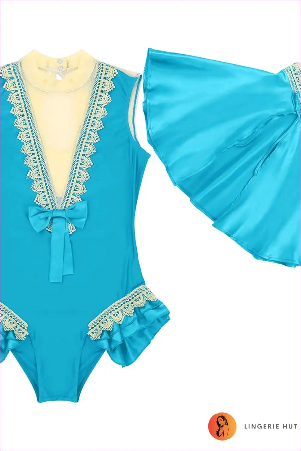 Eyes Will Turn Your Way With Our Backless Ruffle Leotard Circus Costume. Bright Yellow Leotard, Multicolored
