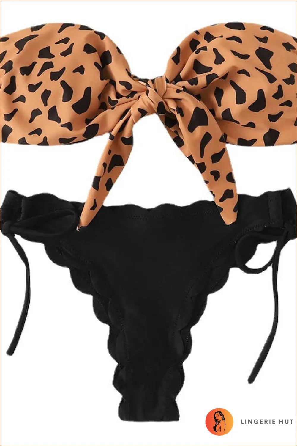 Bandeau Bikini Set with Animal Print - Worth a Second Look - Beachwear • Lingerie Hut