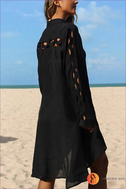 Beach Cover Up with Cutout Details - Summer Evenings Sorted - Dresses - Lingerie Hut - Beachwear • Boho • Casual