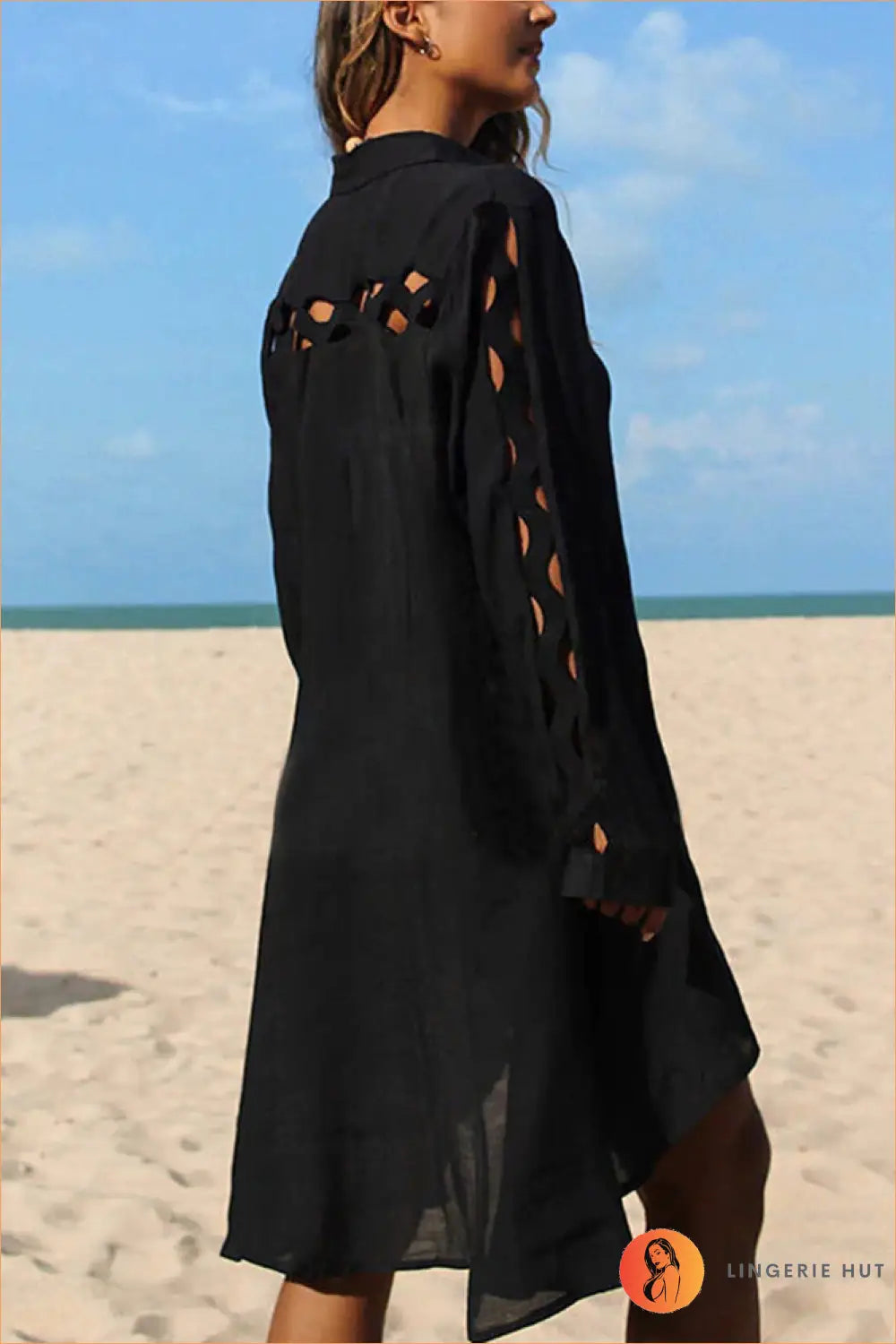 Beach Cover Up with Cutout Details - Summer Evenings Sorted - Beachwear • Boho • Elegant - Lingerie Hut