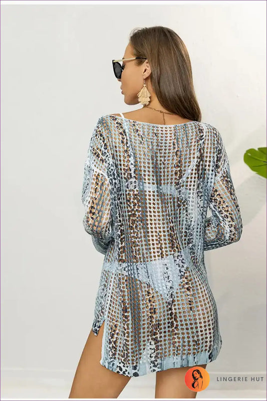 Beach Knitwear Sun Protection Shirt - Effortless Chic For Beachwear, Cover Up, Shirt, Top, Vaccation