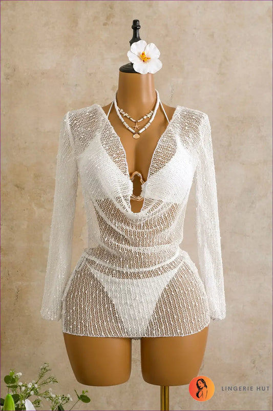 Bikini Set with Three-piece Detail - Warm Weather Escape - s / White - Beachwear • Boho • Halter • just in - Lingerie