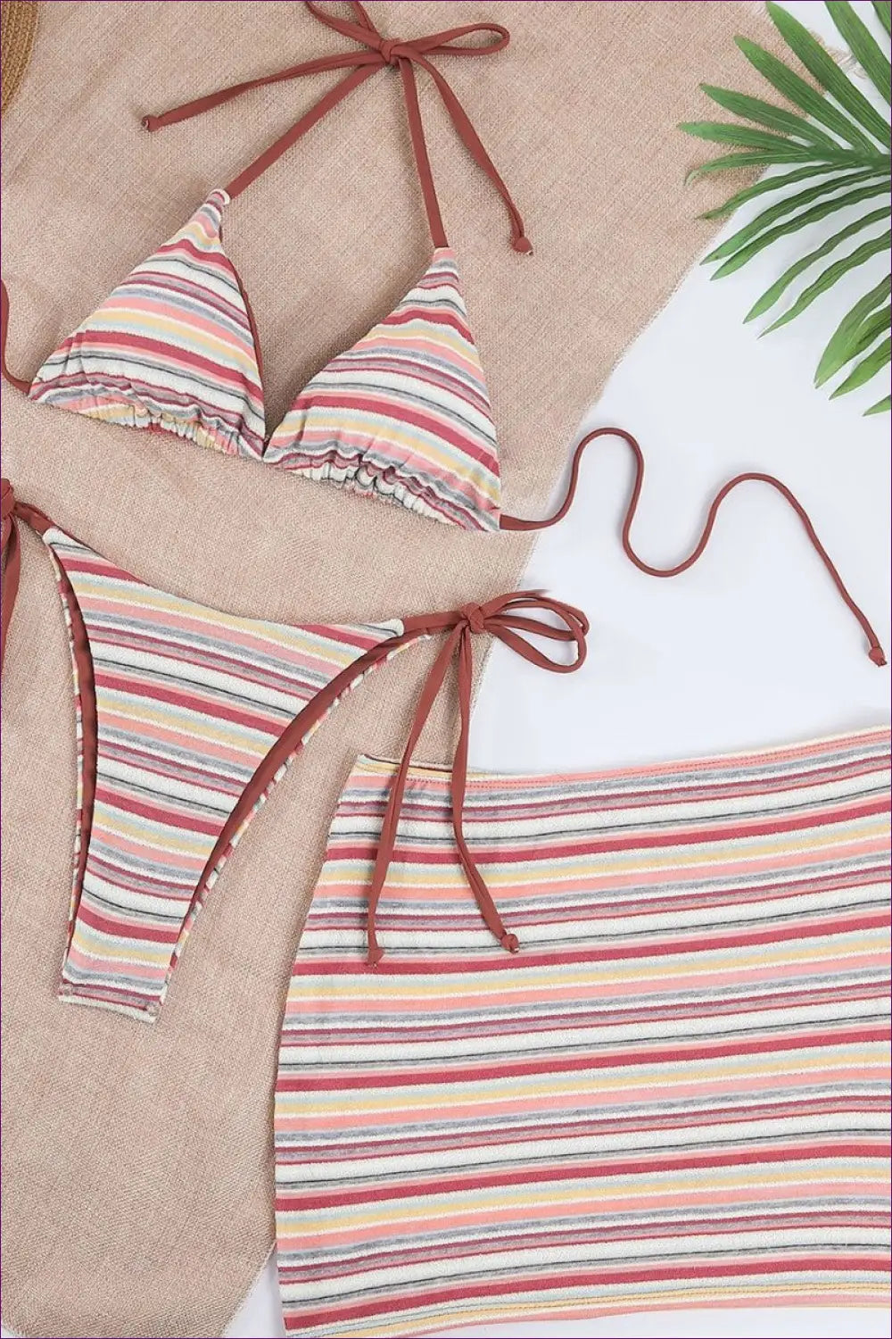 Bikini with Tie Side Detail - Beach Day Confidence - Beachwear • Boho • just in • Polyester • Sexy - Lingerie Hut
