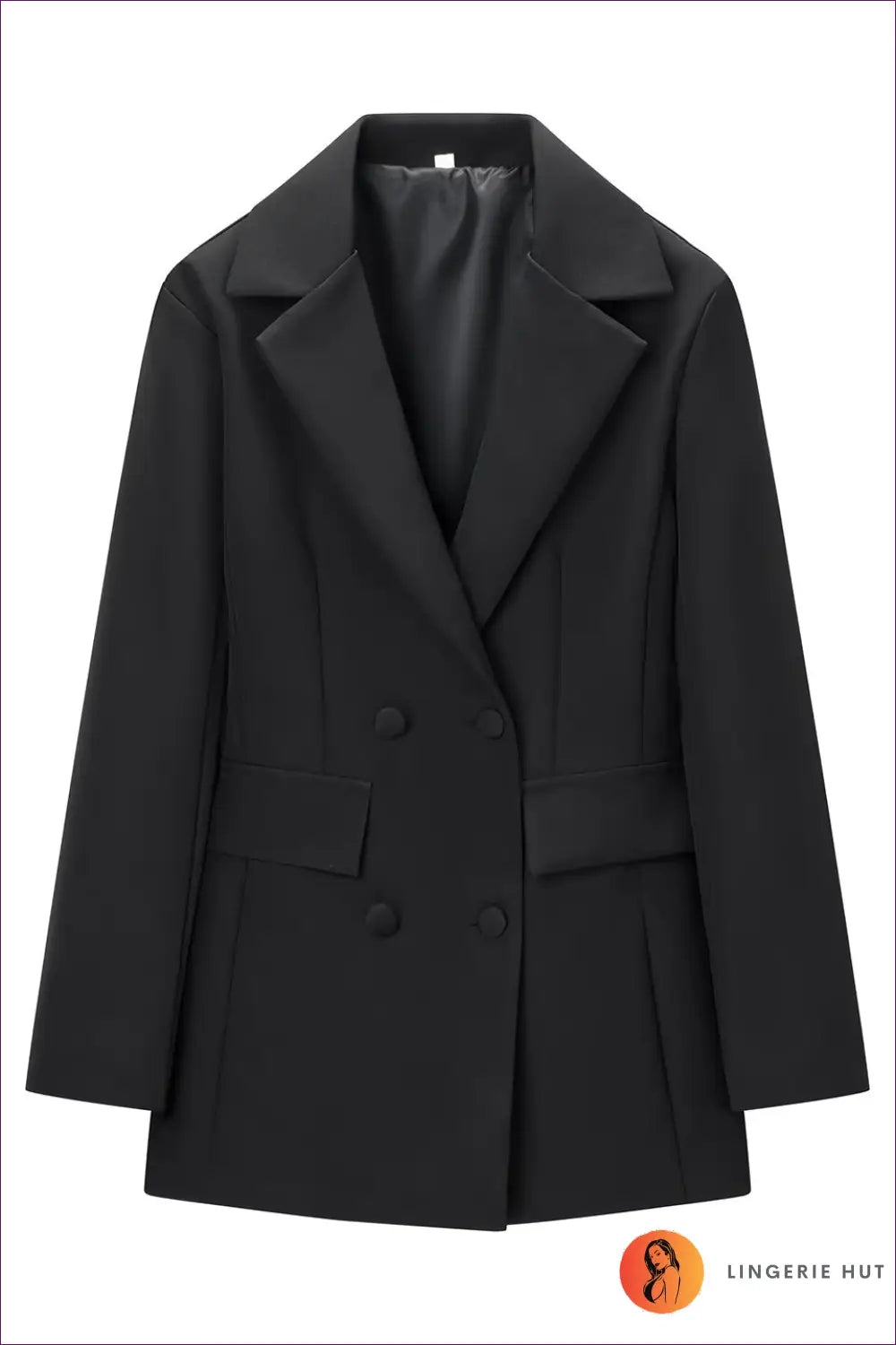 Blazer Dress with Double-breasted Front - Power Player - s / Black - Dresses - Lingerie Hut - All Season • Bodycon