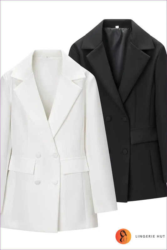 Blazer Dress with Double-breasted Front - Power Player - Dresses - Lingerie Hut - All Season • Bodycon • Casual