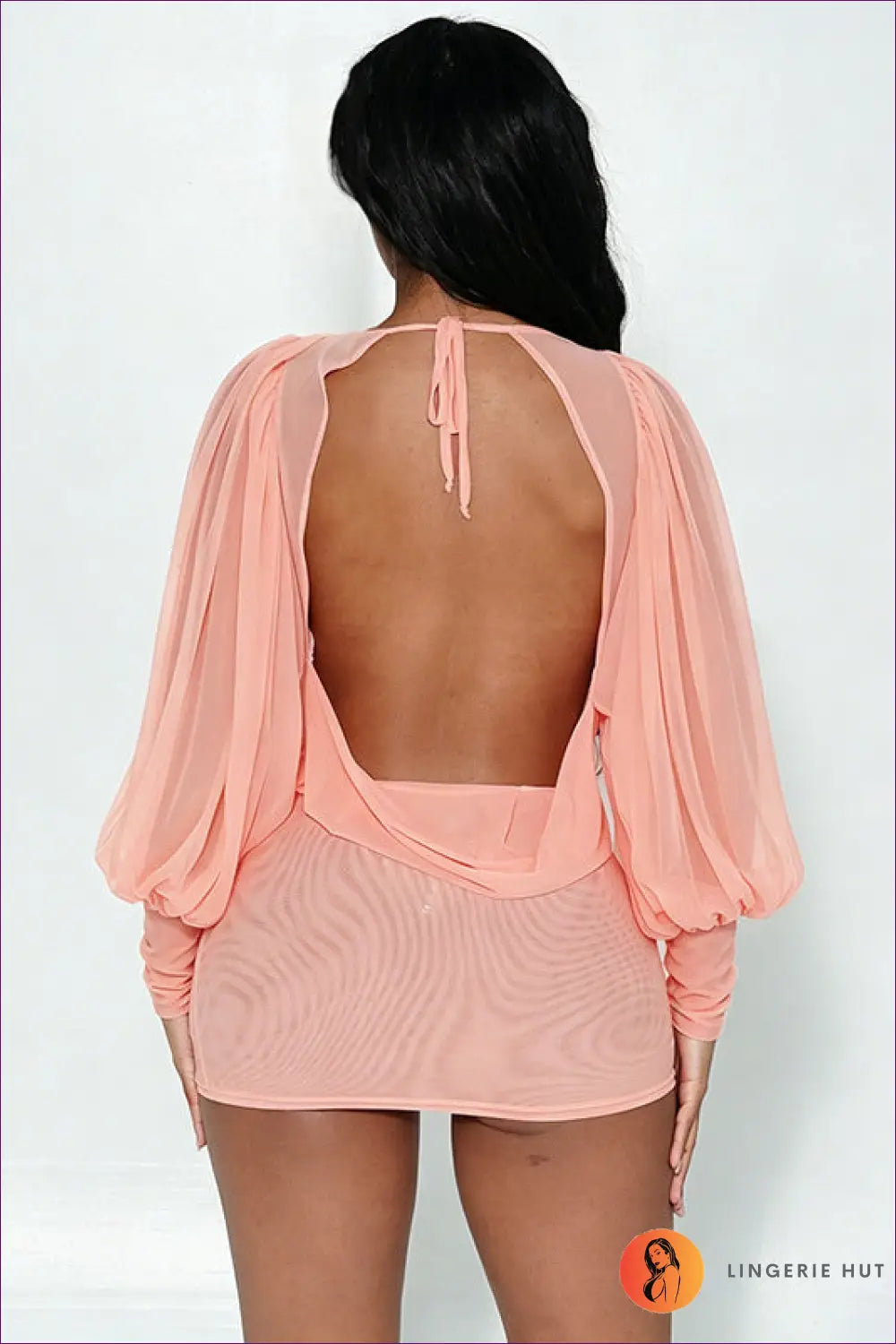 Bodycon Dress with Tie Waist Detail - Everyday Radiance - Backless • Casual • Cotton • Dresses - Lingerie Hut
