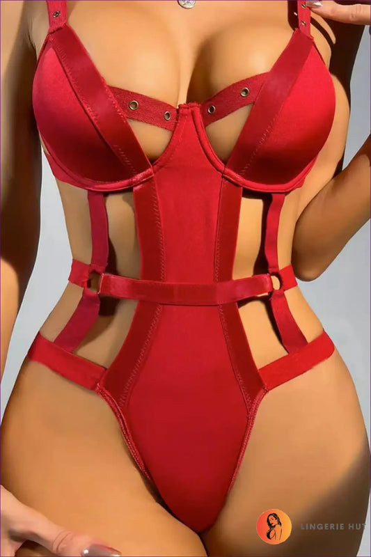 Cut-out Bodysuit with Architectural Lines - Bold but Wearable - Lingerie Hut - All Season • Backless • Bodycon • Boudoir