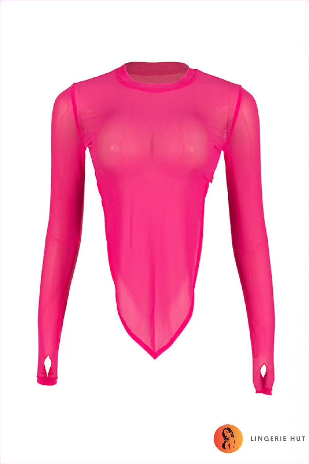 Mesh Panel Bodysuit - Confident Evenings out - s / Rose - Lingerie Hut - All Season • Boudoir • Cutout • Date Night