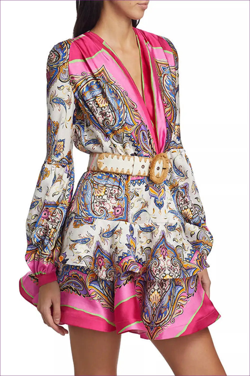 Bohemian Paisley Ruffled Dress – Summer Elegance For x
