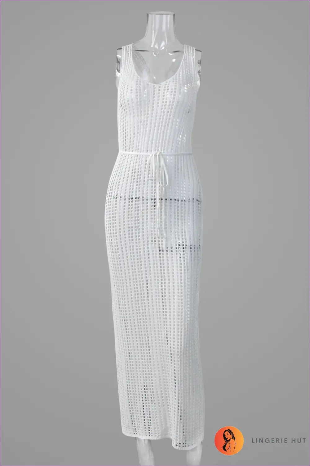 Boho Beach Maxi Dress with Cutouts - Sun-kissed Adventure Edit - one Size / White - Dresses - Lingerie Hut - Beachwear