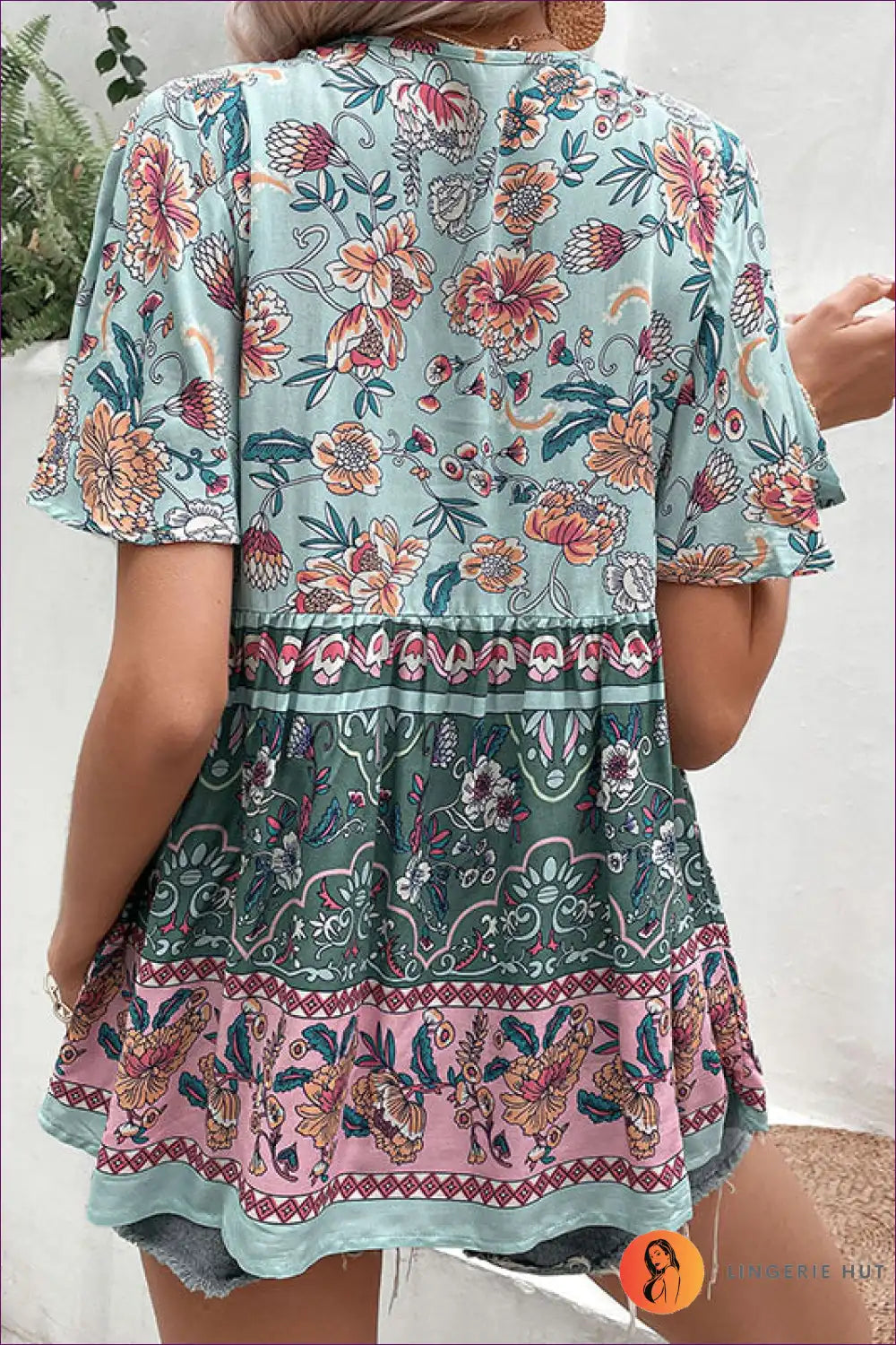 Boho Blossom Floral Blouse - Effortless Summer Elegance