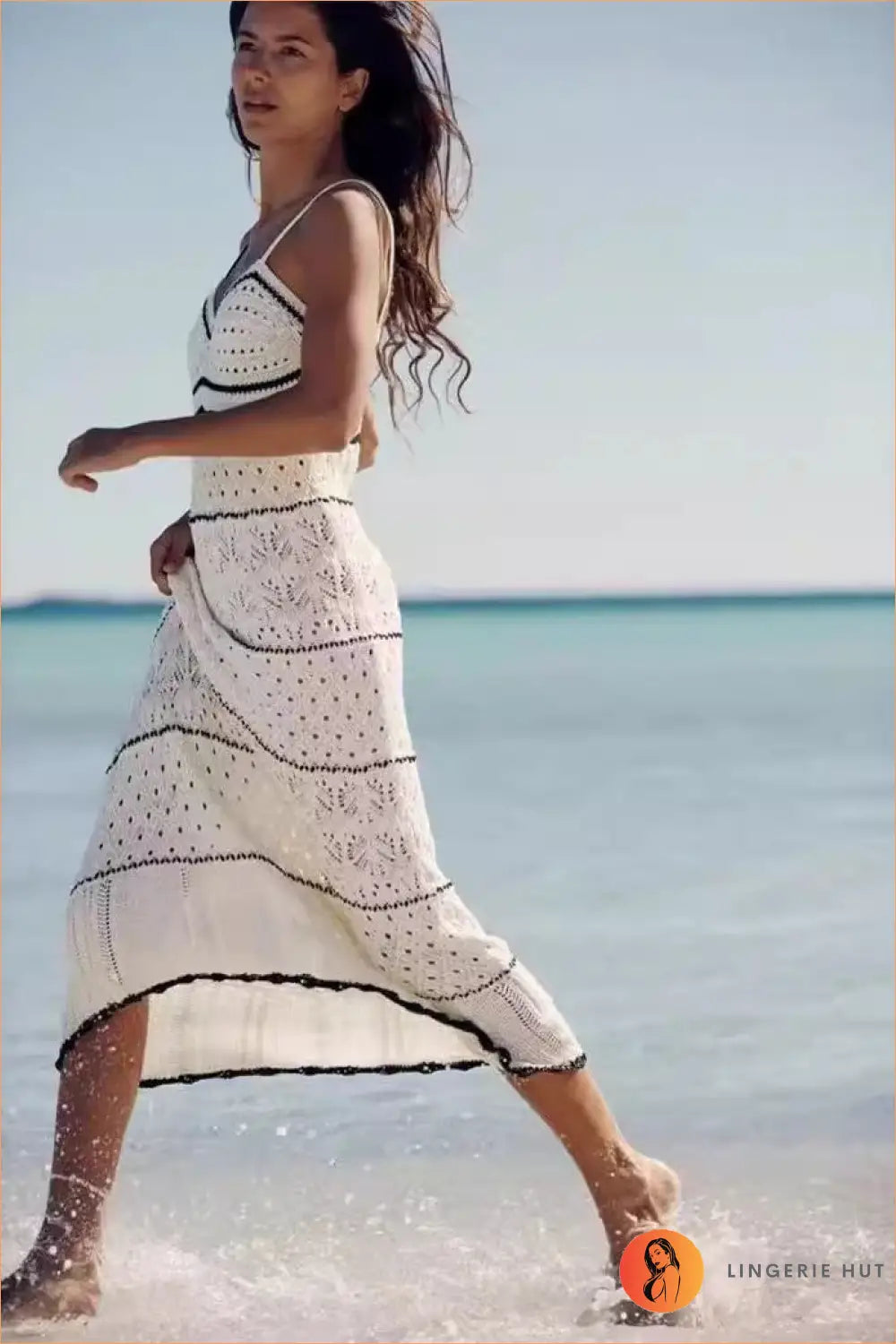 Boho Cotton Midi Dress - Garden Party Ready - Dresses - Beachwear • Casual • Crochet - Lingerie Hut