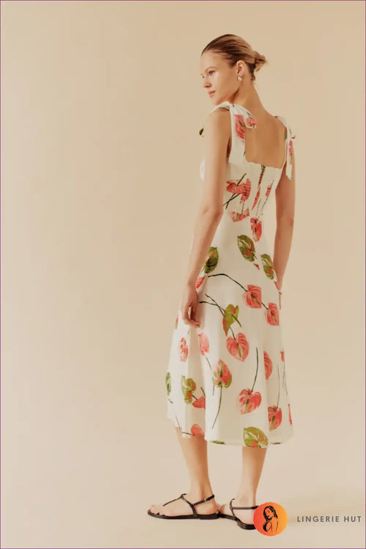 Effortlessly Chic For Vacation! Get The Boho Floral Midi Dress Now! Styling Tip Embrace Best Of Boho