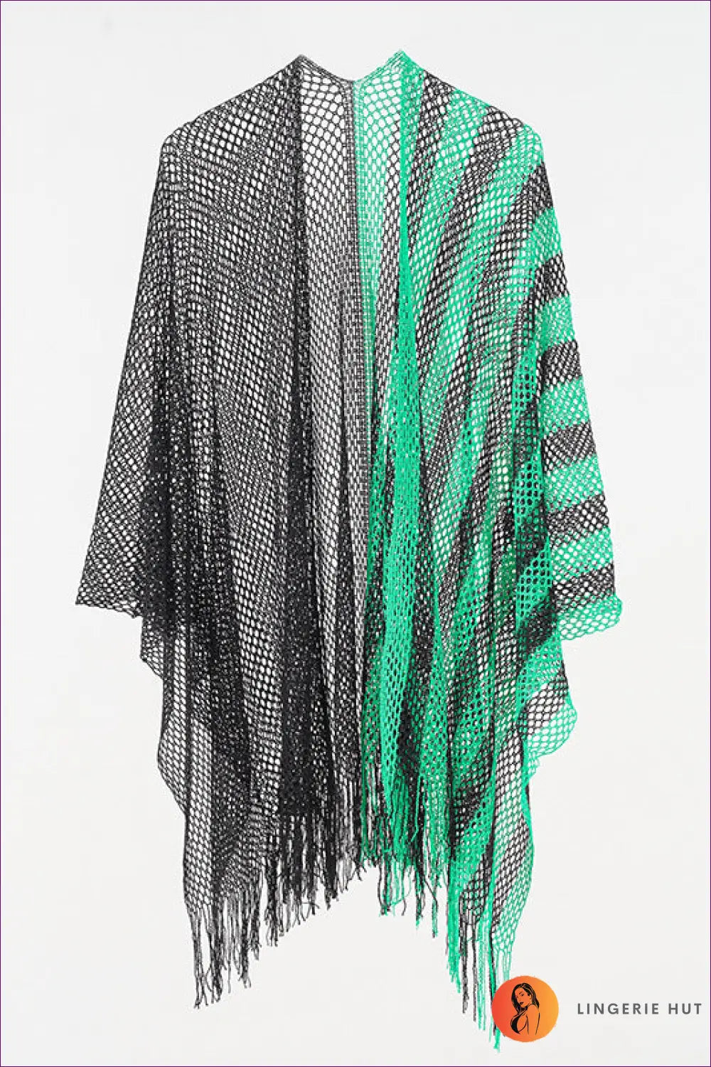 Boho Fringe Beach Cover Up - Effortless Summer Escape - one Size / Green - Clothing Tops - Lingerie Hut - Beachwear