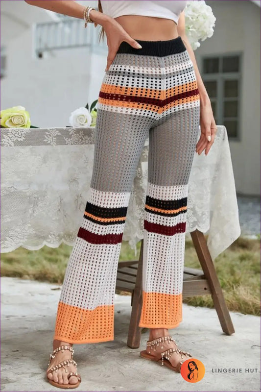 Boho Knit Flare Leggings - Effortless Free-spirit Style - s / Grey - Clothing - Lingerie Hut - All Season • Beachwear