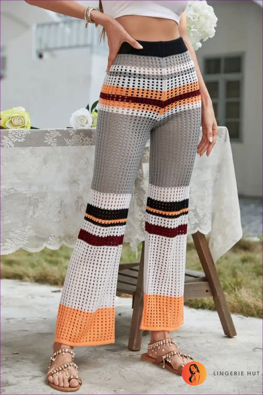 Boho Knit Flare Pants – Bohemian Chic