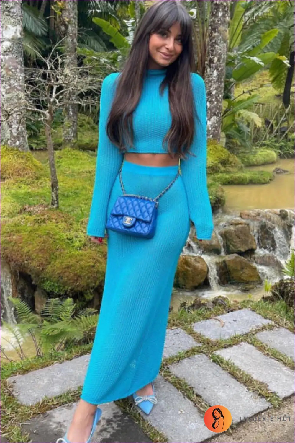 Boho Knit co Ord Set - Effortless Beach Glamour - Clothing - Lingerie Hut - Beachwear • Casual • Crop