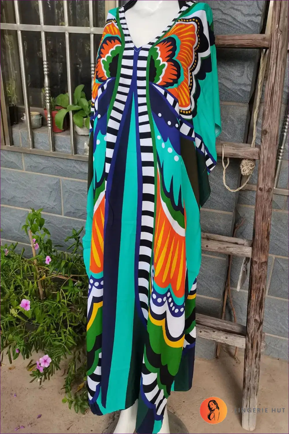 Boho Maxi Beach Cover Up - Vacation Vibes Unleashed - one Size / Green - Dresses - Lingerie Hut - Beachwear • Casual