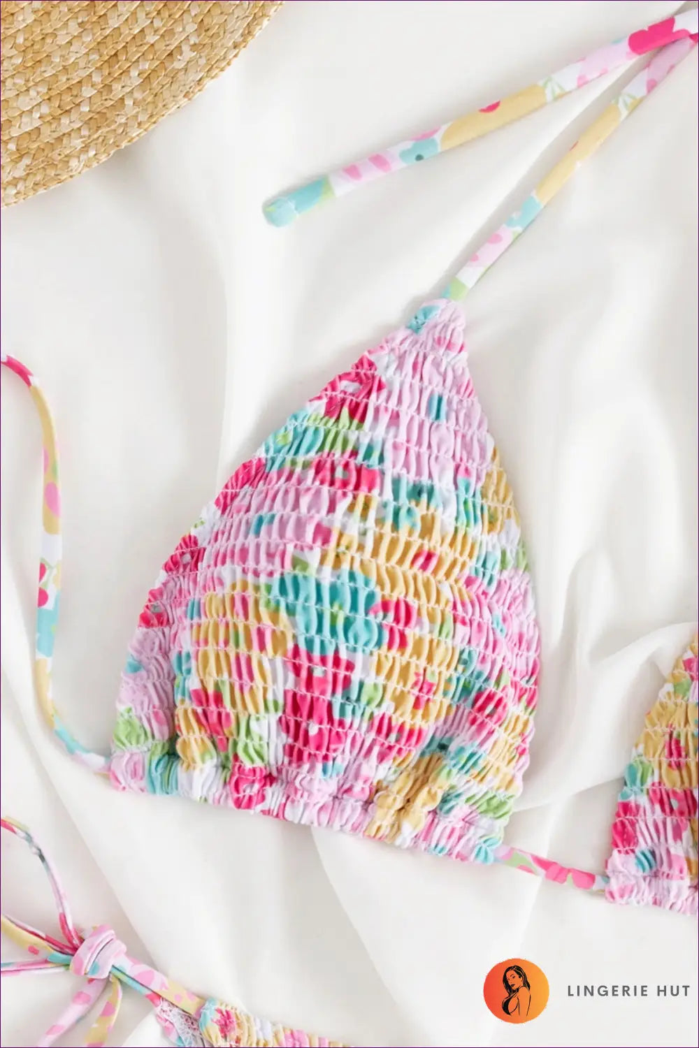 Boho Smocked Bikini Set - Summer Evenings Sorted - Swimwear - Lingerie Hut - Beachwear • Cutout • Floral