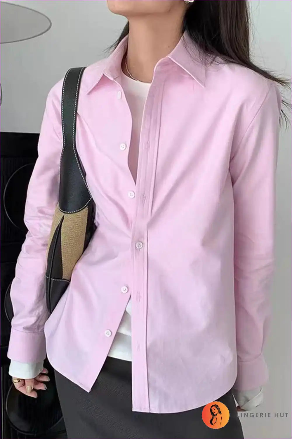 Button-up Shirt with Relaxed Fit - Effortless Chic for All Season, Autumn, Blouse, Casual, Everyday