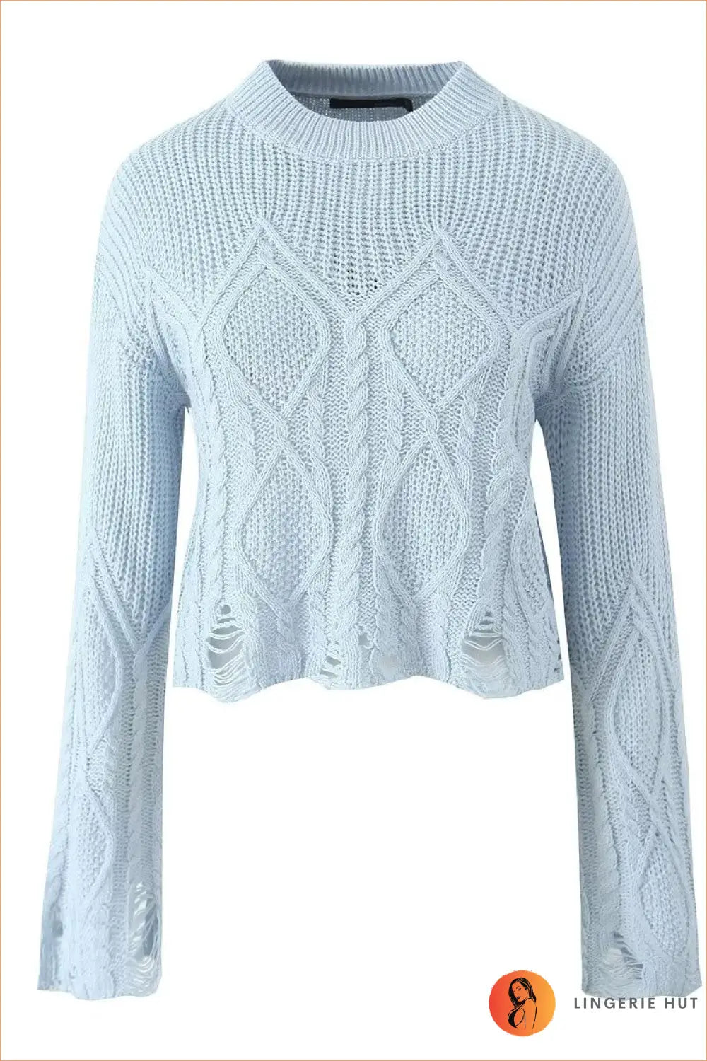 Cable Knit Mini Dress - Winter Warmth with Style - s / Blue Top - Dresses - Autumn • Casual • Cotton • Everyday