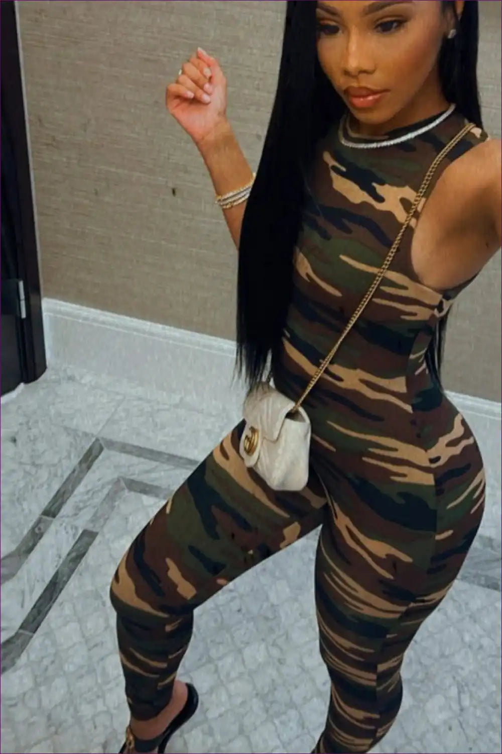 Camo Queen Jumpsuit Slay All Day Every Day By Lingerie Hut