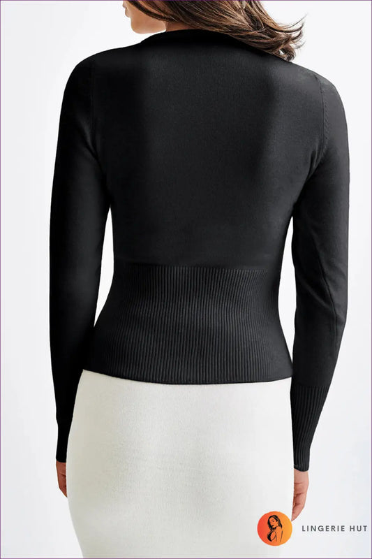 Button Front Cardigan Sweater - Effortless Everyday Layer - s / Black - Jacket - Lingerie Hut - All Season • Autumn