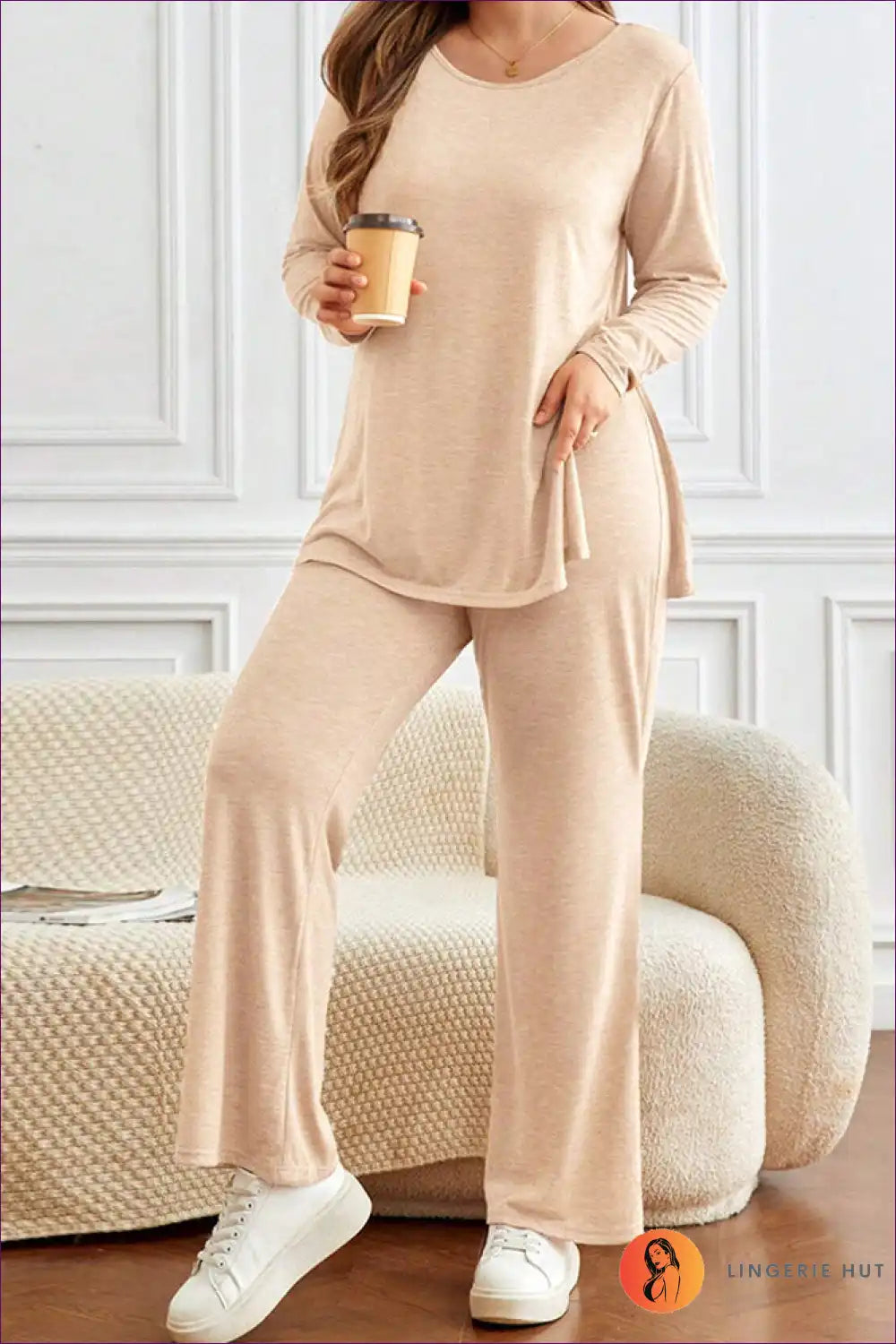 Indulge In Lingerie Hut’s Casual Elegance Split Loungewear Set - a Perfect Fusion Of Comfort And Contemporary