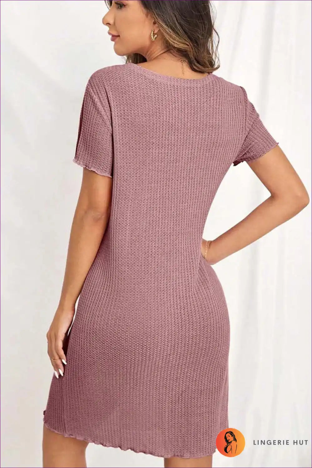 Casual V-neck Night Dress – Summer Simplicity
