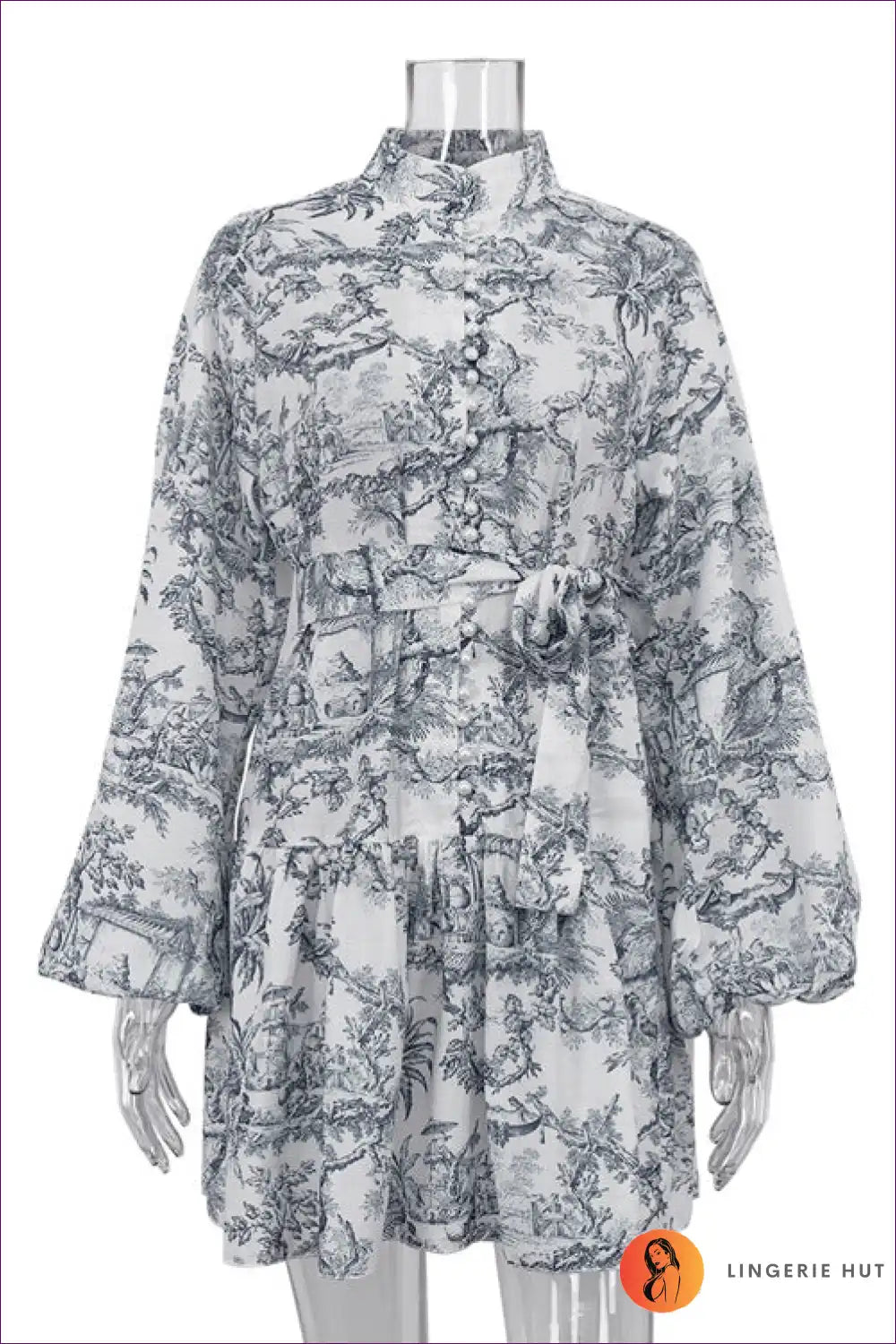 Chic Floral Print Mini Dress - Effortless Elegance
