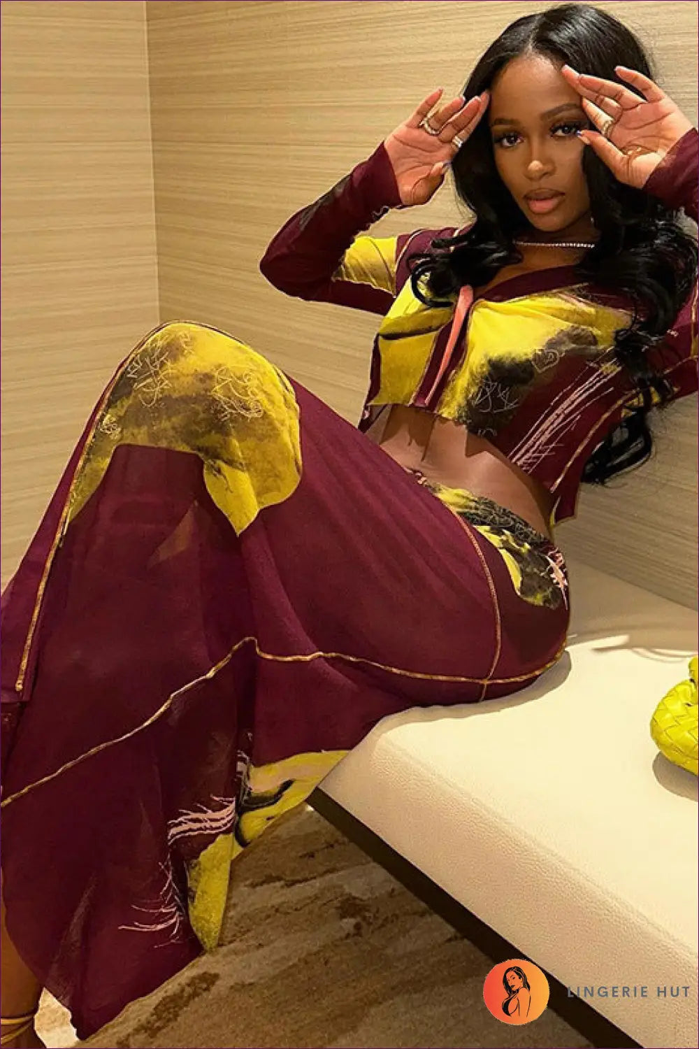 Co Ord Set with Long Sleeves - Effortless Elegance - Clothing - Lingerie Hut - Casual • Everyday • Formal Wear • Glamour