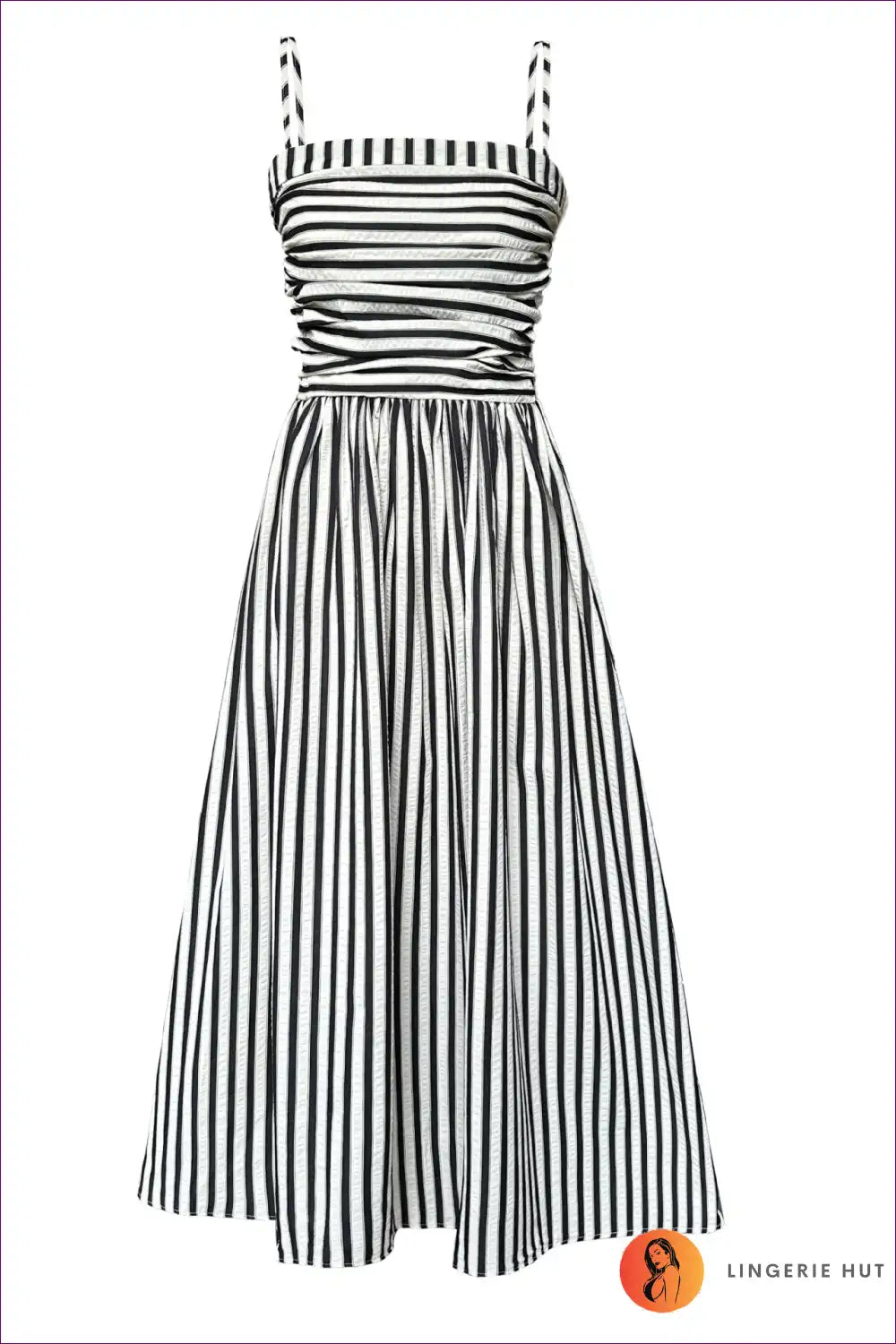 Chic Striped Midi Dress | Effortless Elegance