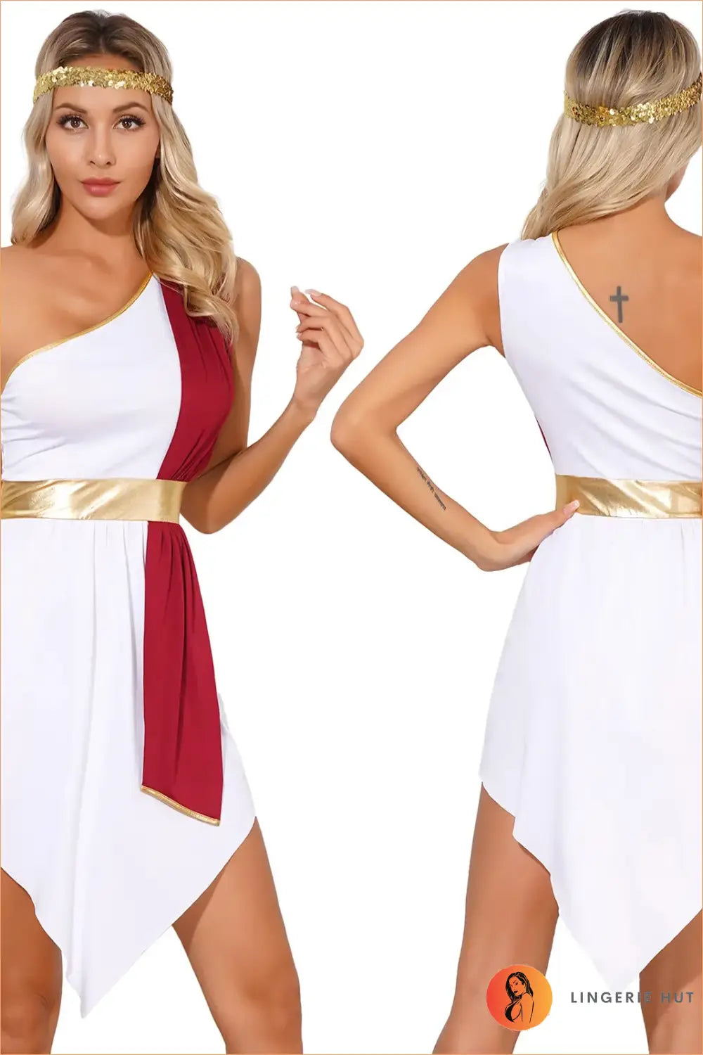 Greek Goddess Costume - Burgundy / s - Chiffon • Clothing • Everyday • Glamour - Lingerie Hut