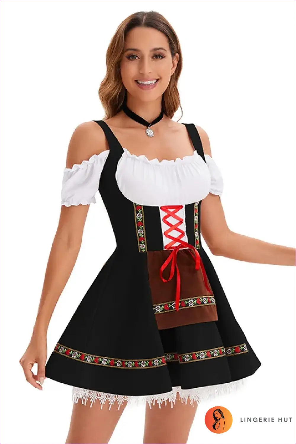 Oktoberfest Dirndl Costume Dress - Festival Spirit Edit - 6 / Xxl - Lingerie Hut - A-line • Autumn • Casual • Modest