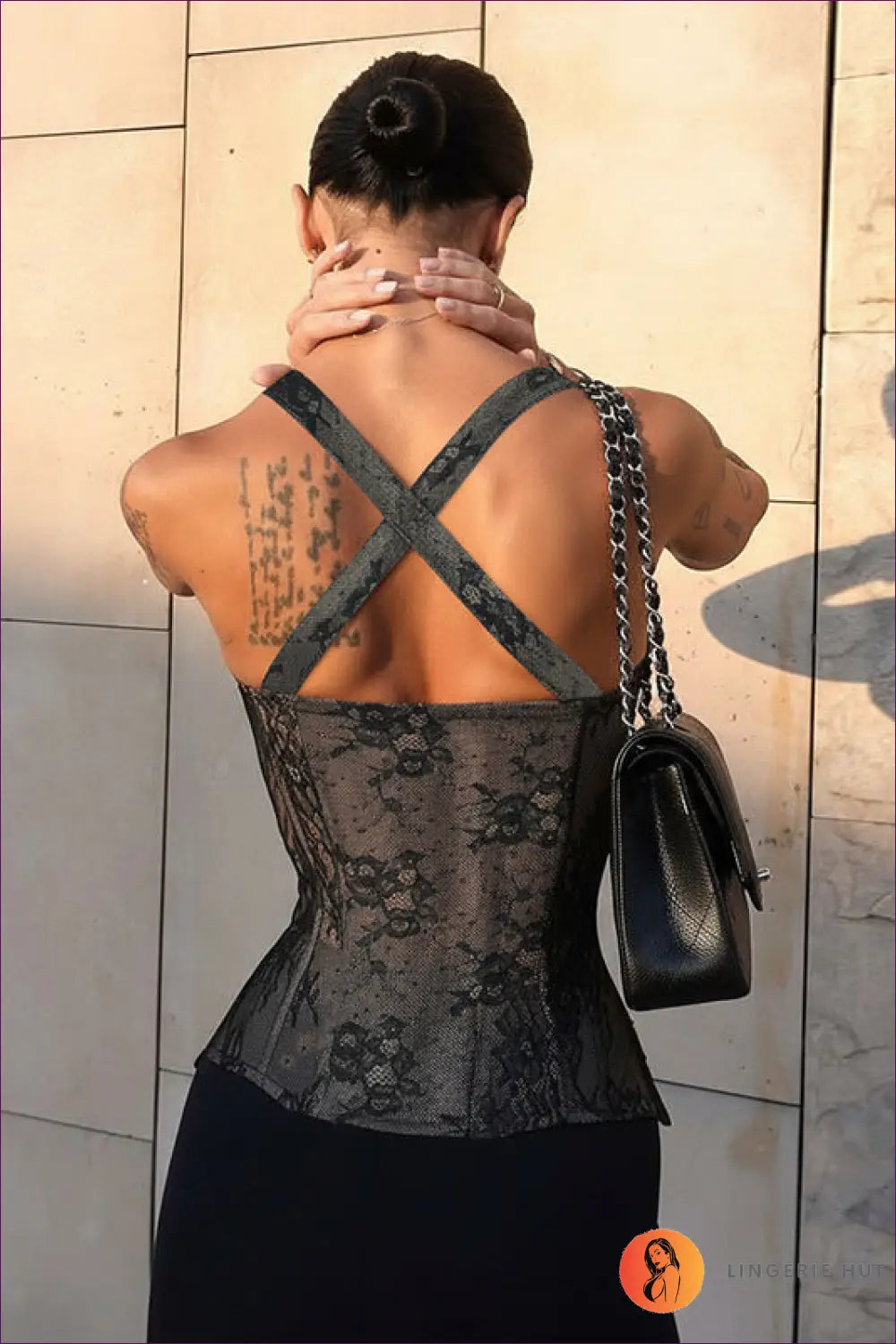 Corset with Lace Overlay - Bold Night out - Lingerie Hut - All Season • Boudoir • Date Night • Evening Wear