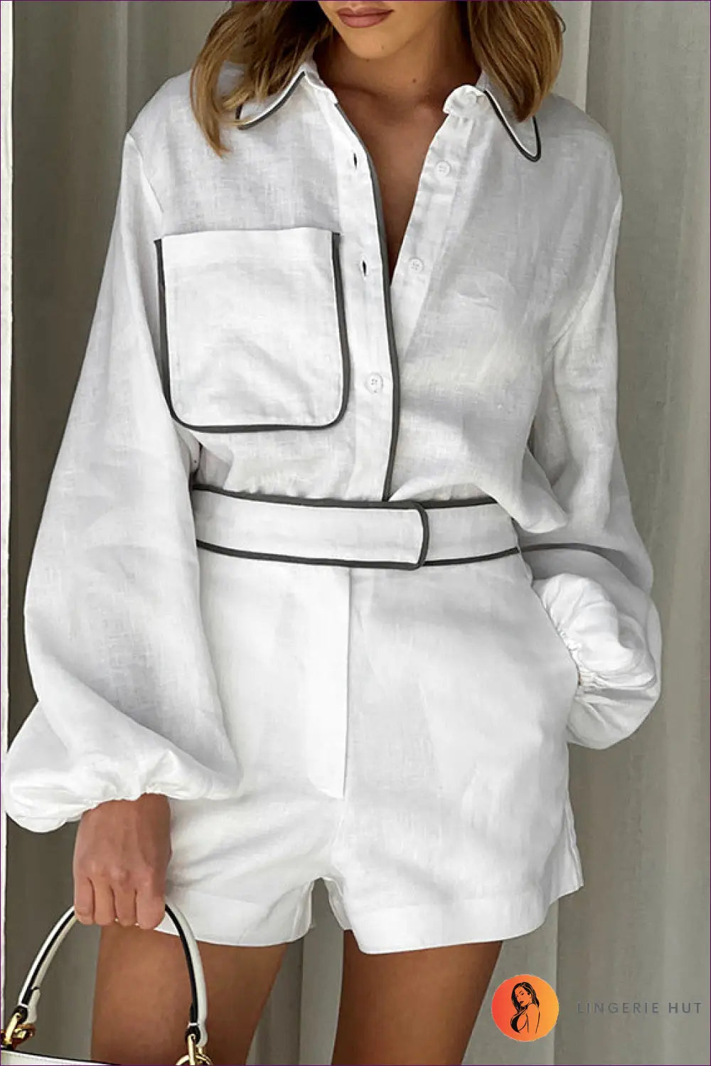 Cotton Linen co Ord Set - Effortless Everyday Chic - Clothing - Lingerie Hut - All Season • Autumn • Casual