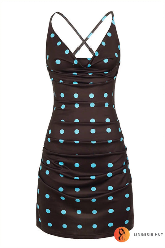 Cream Tropical Print Halter Mini Dress - Backless - s / Brown - Boho • Cutout • Elegant - Lingsharp