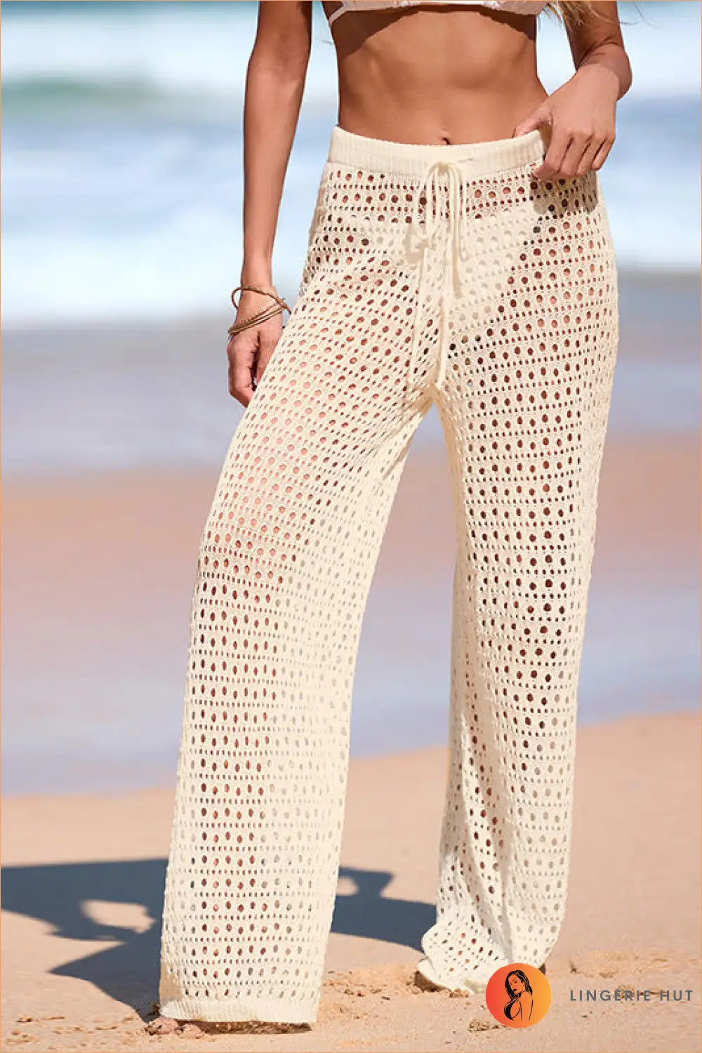 Crochet Beach Cover Up - Effortless Resort Style - s / Apricot - Beachwear • Boho • Everyday - Lingerie Hut