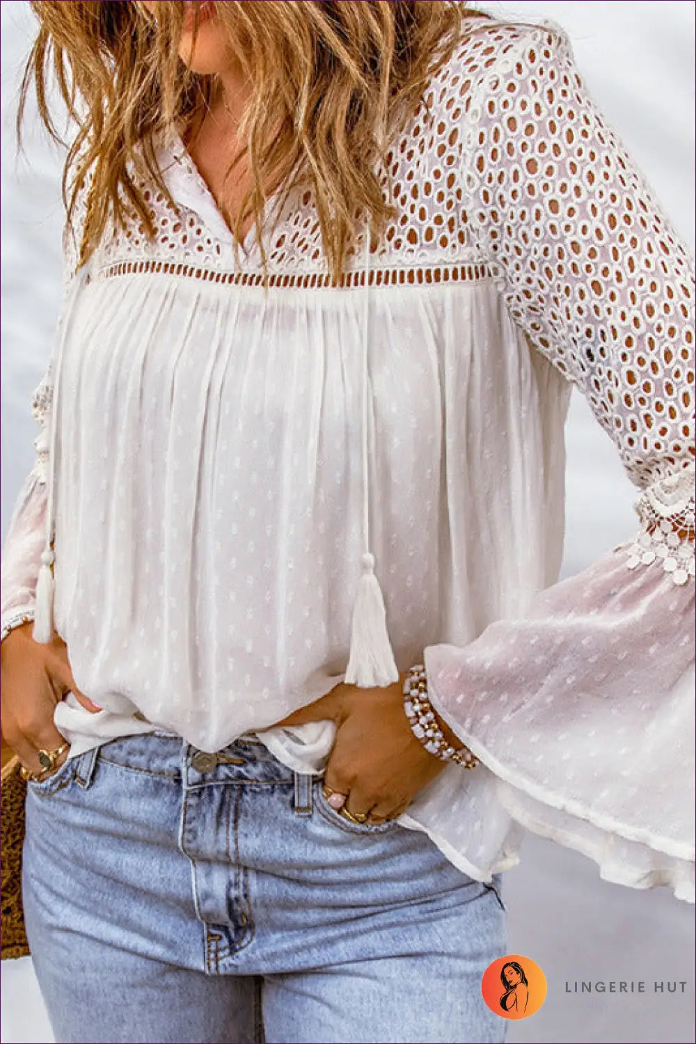 Crochet Boho Blouse Top - not your Basic Summer Staple - T-shirts - Lingerie Hut - Beachwear • Casual