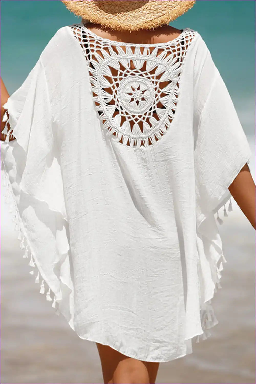 Crochet Tassel Beach Cover-up – Boho Style